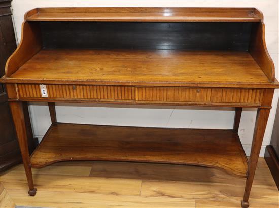 A George III style inlaid kingwood writing desk W.138cm
